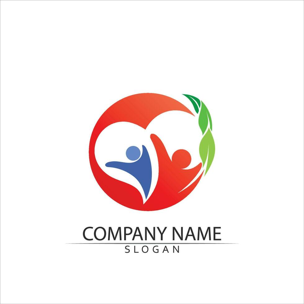 Human character logo sign vector