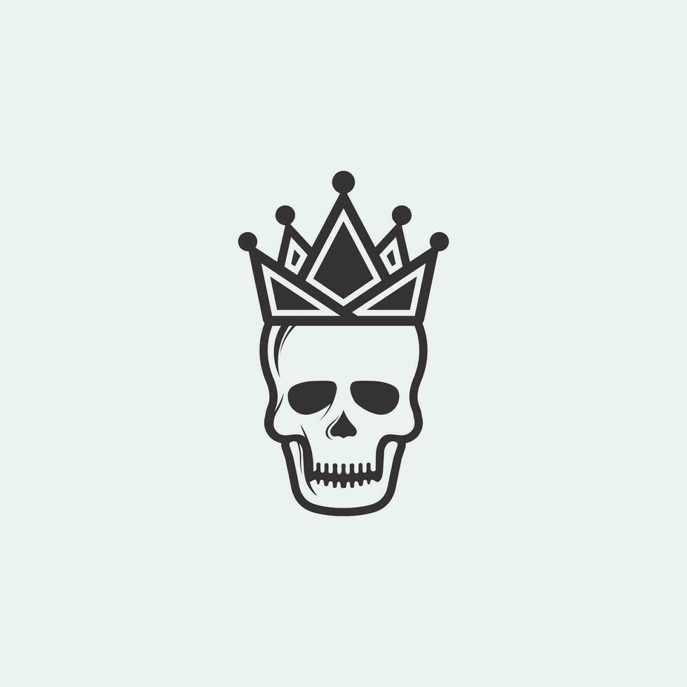 skull and bones icon logo design vector graphic illustration symbol