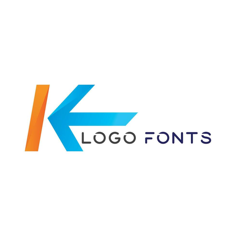 k diseño de logotipo k carta fuente concepto vector logo empresarial y diseño empresa inicial