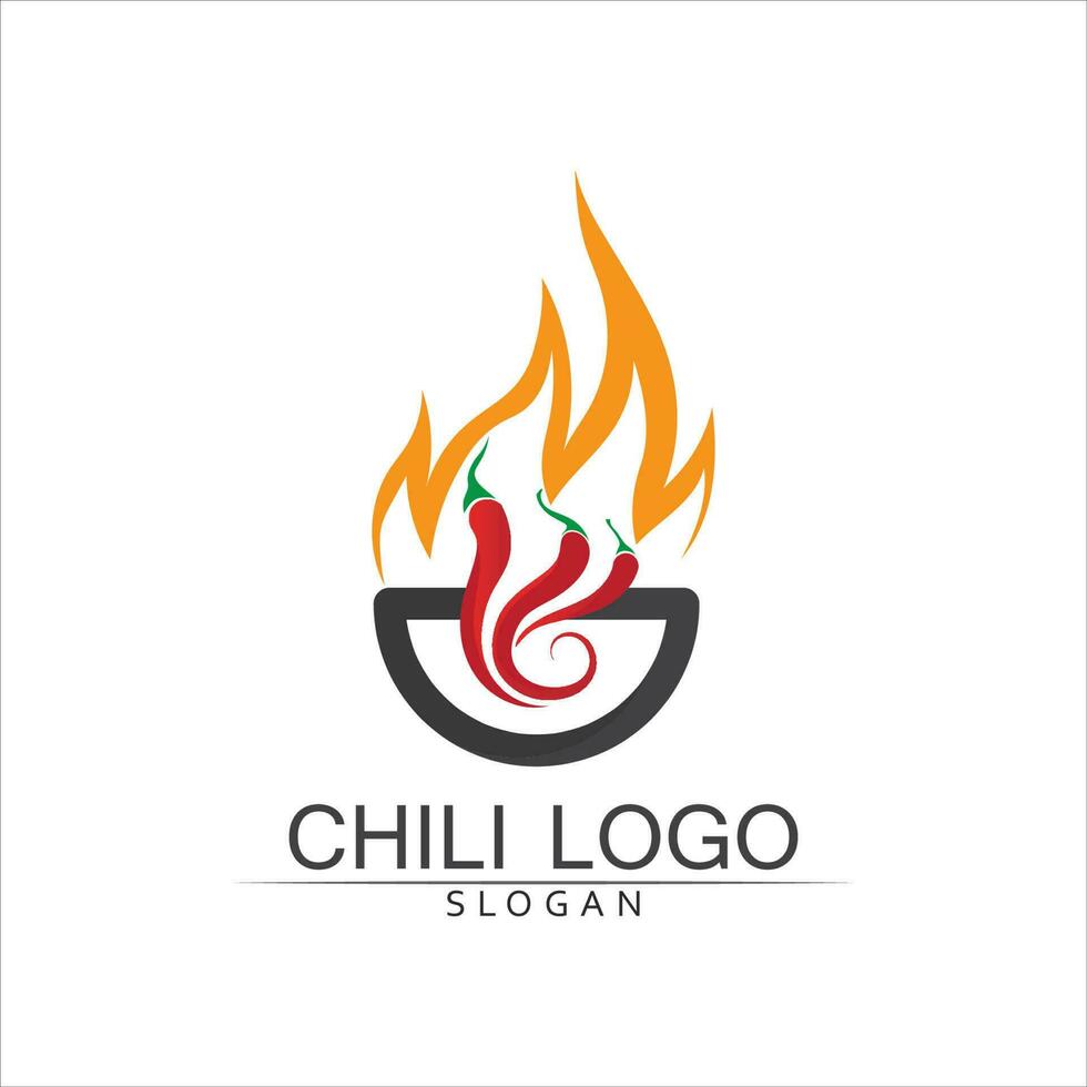 Red hot natural chili icon vector Illustration