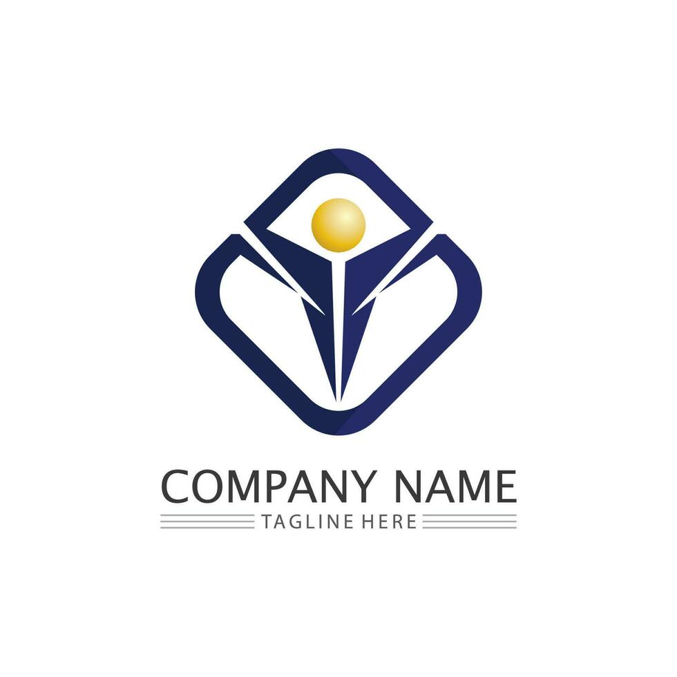 people Community,care group network and social icon design template vector