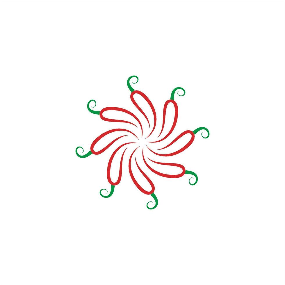 Red hot natural chili icon vector Illustration