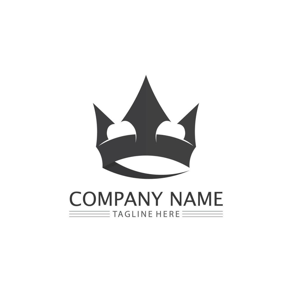 Crown Logo king logo queen logo, princess, Template vector icon illustration design imperial, royal, and  succes logo business