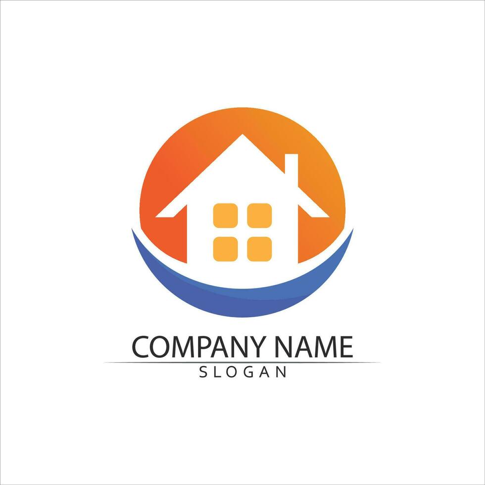 Real estate and home buildings vector logo icons template