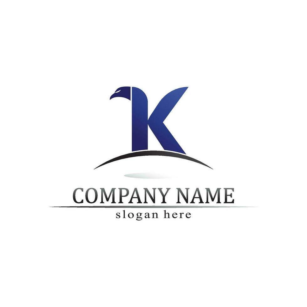 k diseño de logotipo k carta fuente concepto vector logo empresarial y diseño empresa inicial