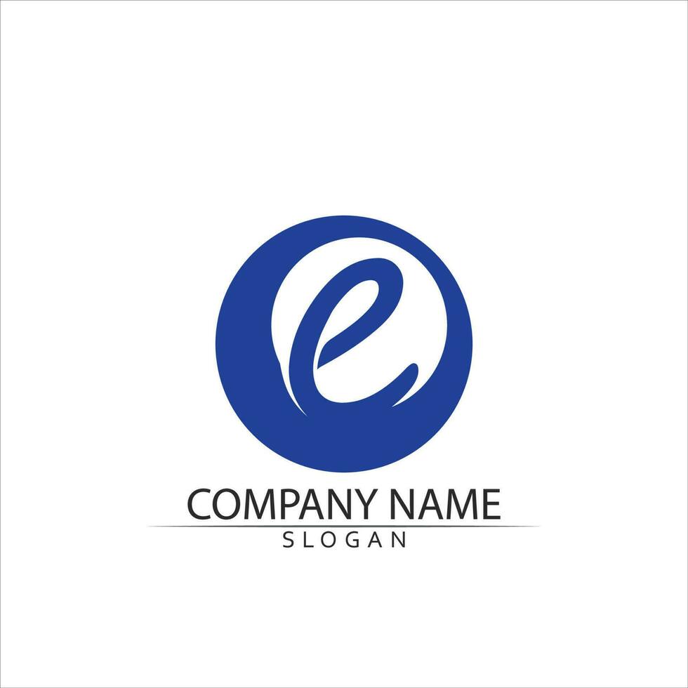 Vector e  Abstract icons for letter E logo