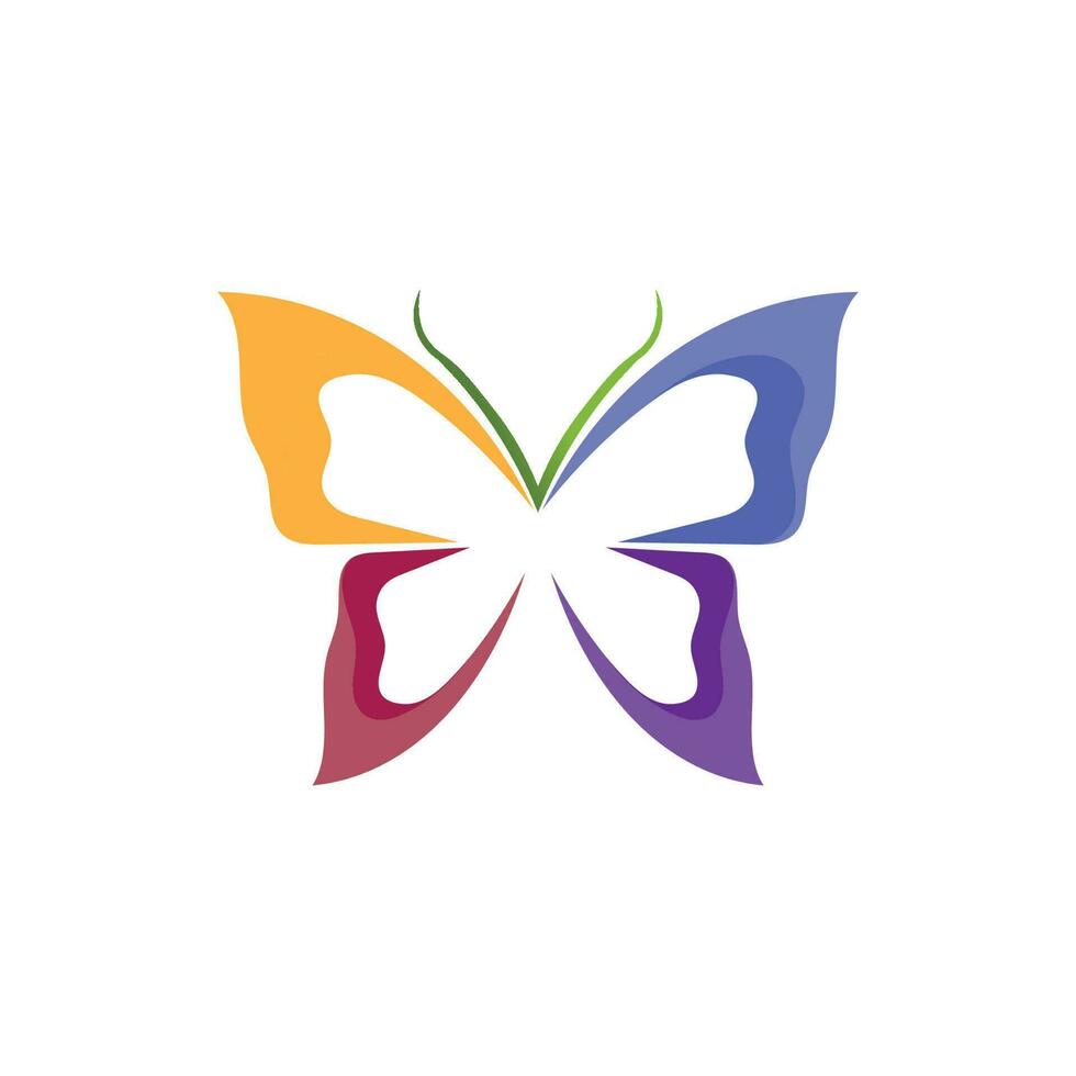 Vector Butterfly conceptual simple colorful icon Logo Vector Animal Insect