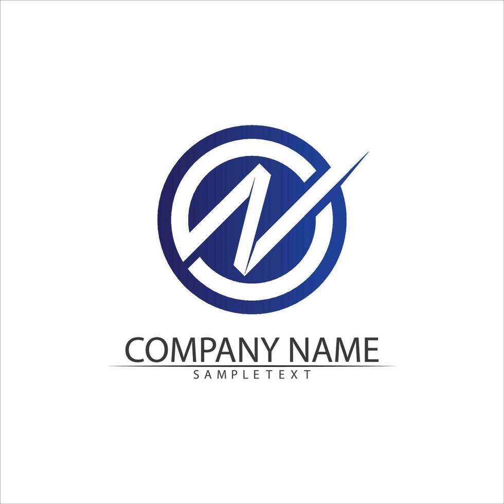 N Letter Logo Template vector
