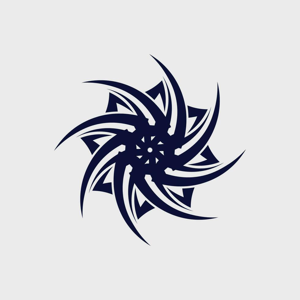 black tribal vector logo design icon and sign tribal