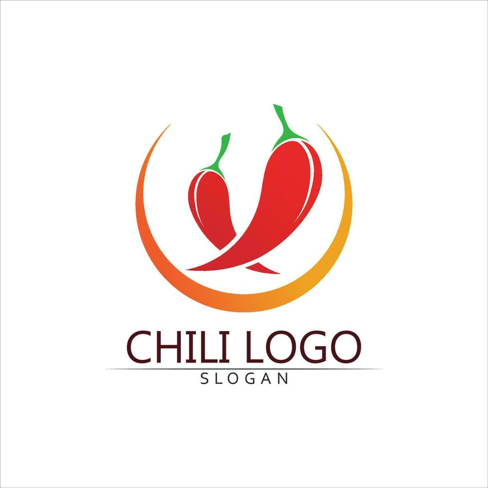 Red hot natural chili icon vector Illustration