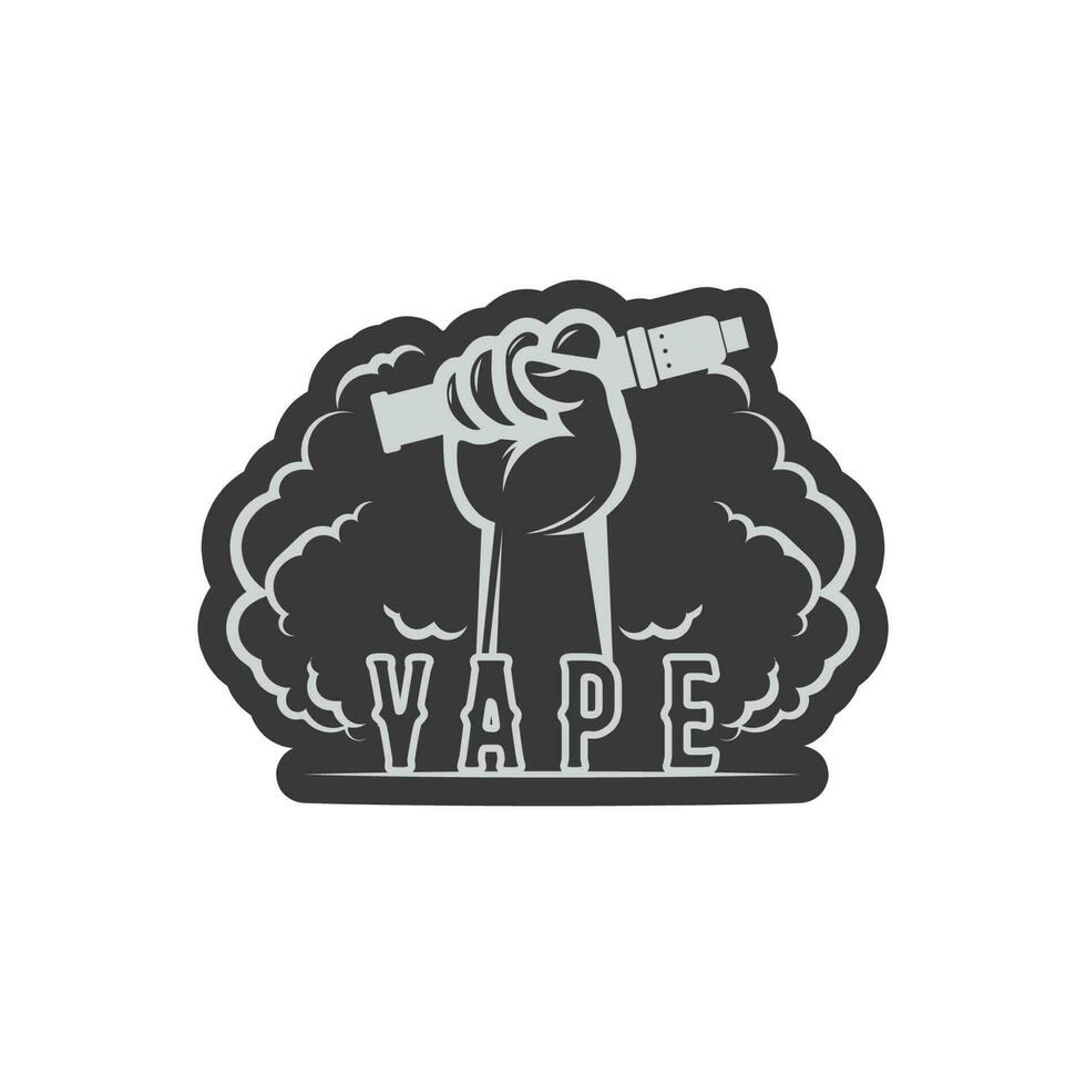 vape and vapor logo icon smoke vector and set design for vapers vaping device and lifestyle modern smoking
