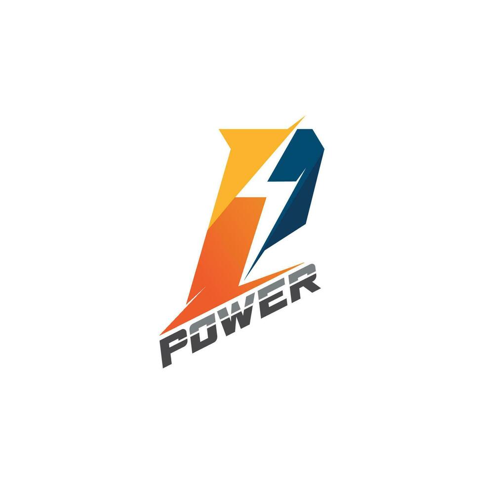 the power vector, flash ogo and thunderbolt and icon electricity illustration template design vector