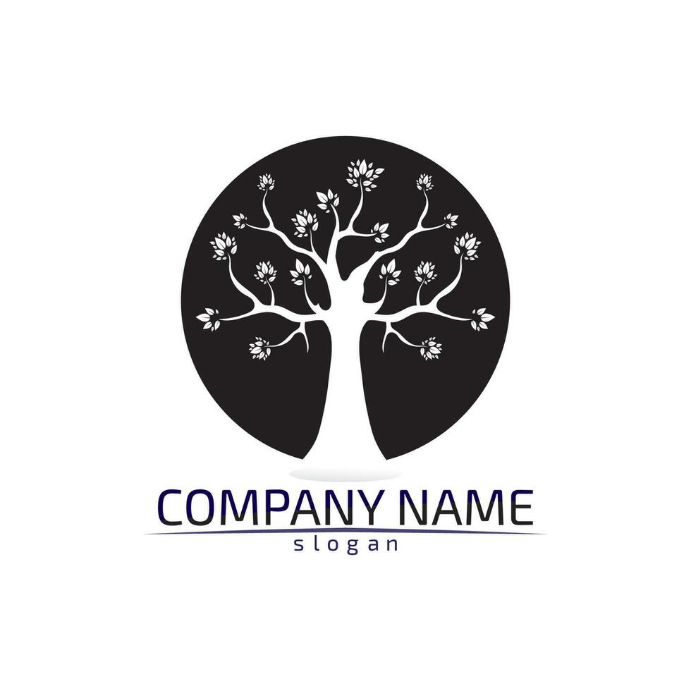 Tree leaf vector design eco friendly concept logo