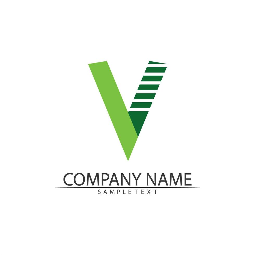 V Letter Logo Template vector