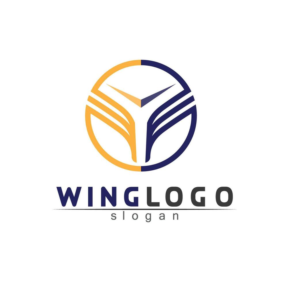 Falcon Wings Logo Template vector icon logo design app