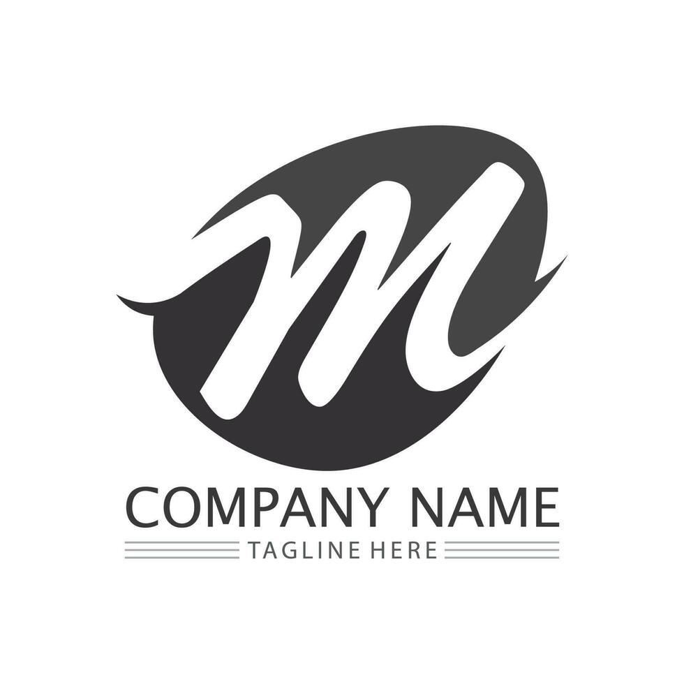 M Letter Logo Template vector