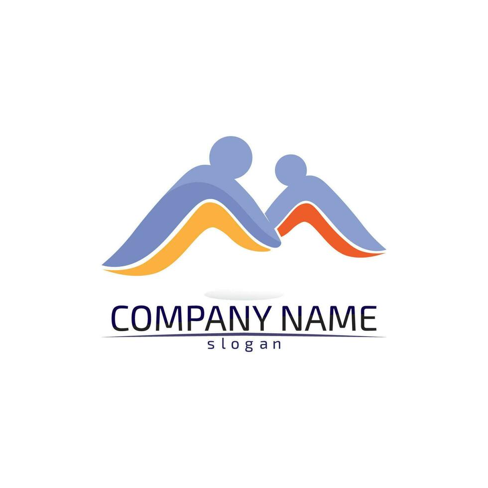 Community Care Logo People Icons In Circle Vector Concept Engagement Togetherness
