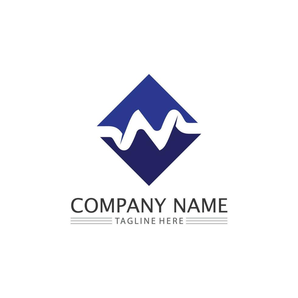 N Letter Logo Template vector