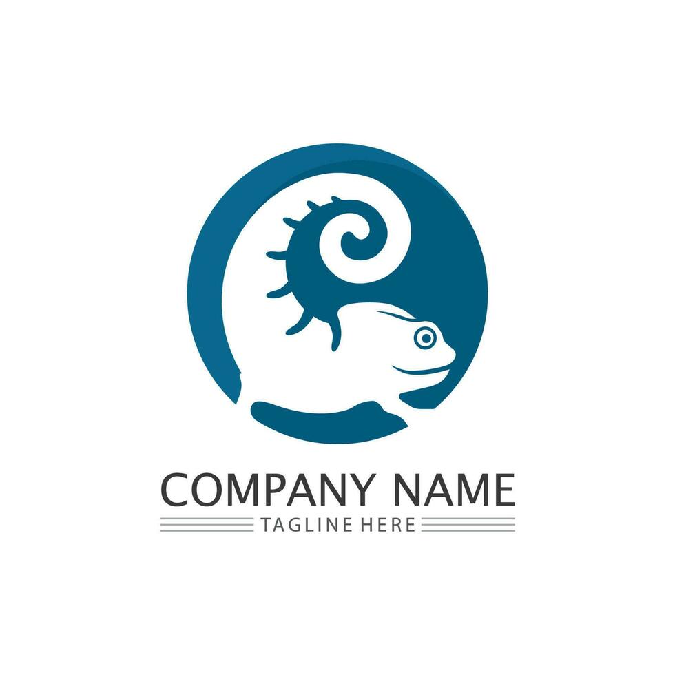 animal vector lizard salamander gecko crocodile and reptiles design logo