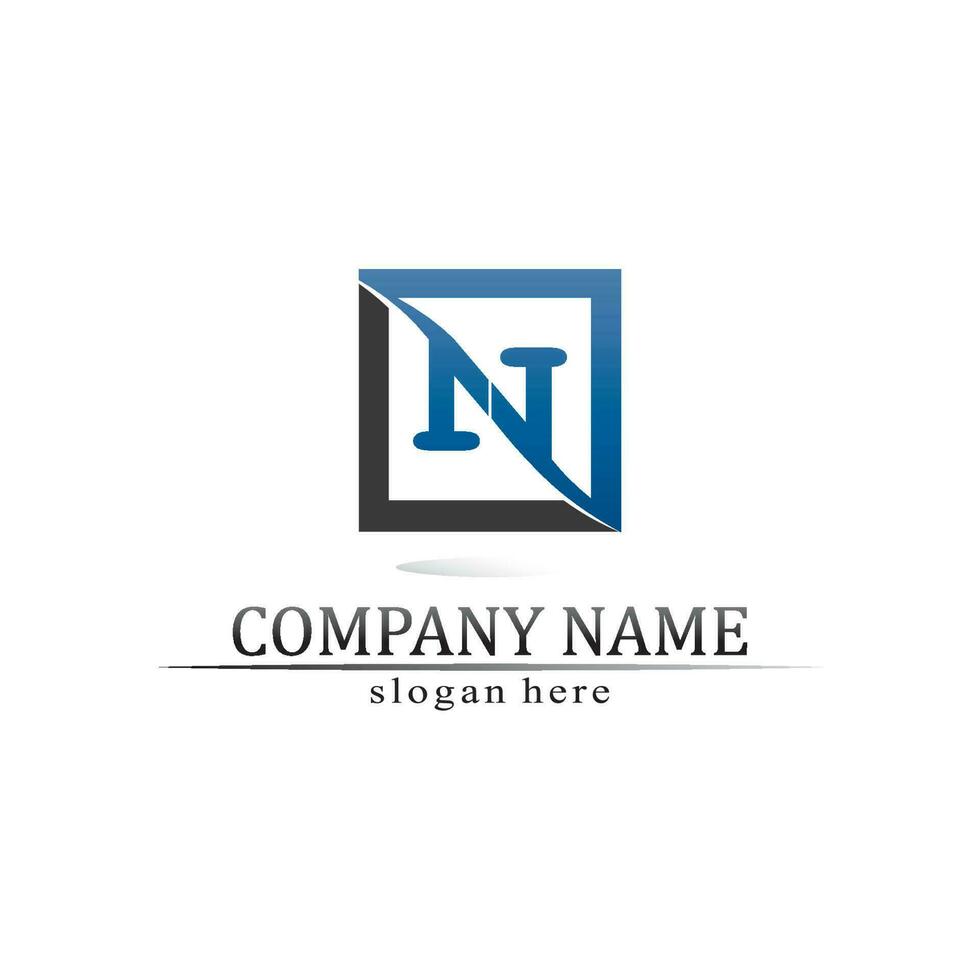 N Letter Logo Template vector