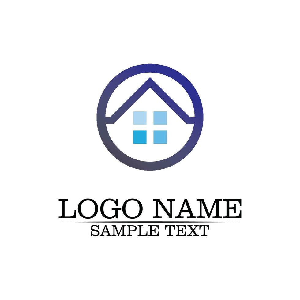 Real estate and home buildings logo icons template vector