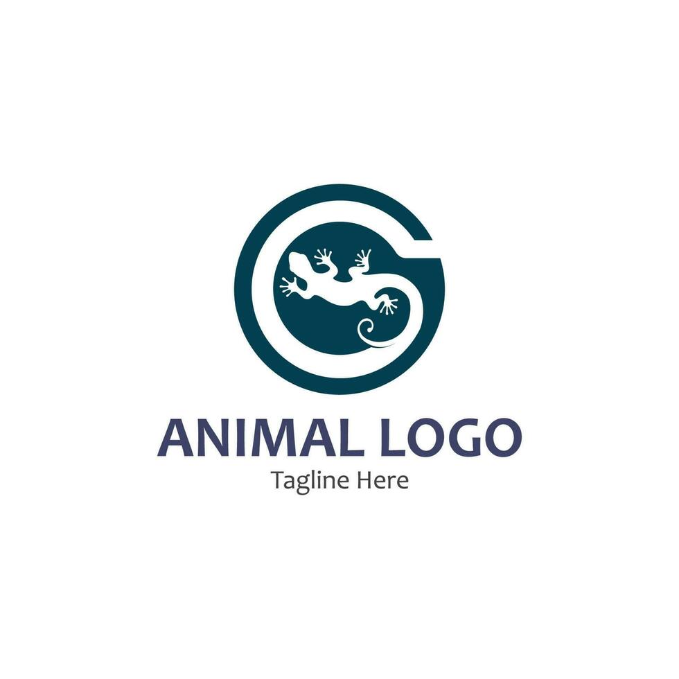 animal vector lizard salamander gecko crocodile and reptiles design logo