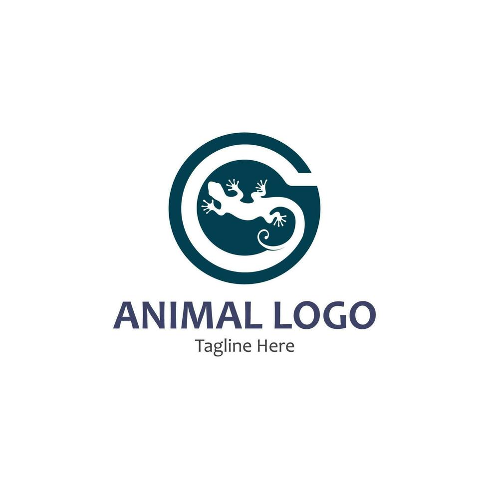 animal vector lagarto salamandra gecko cocodrilo y reptiles diseño logo