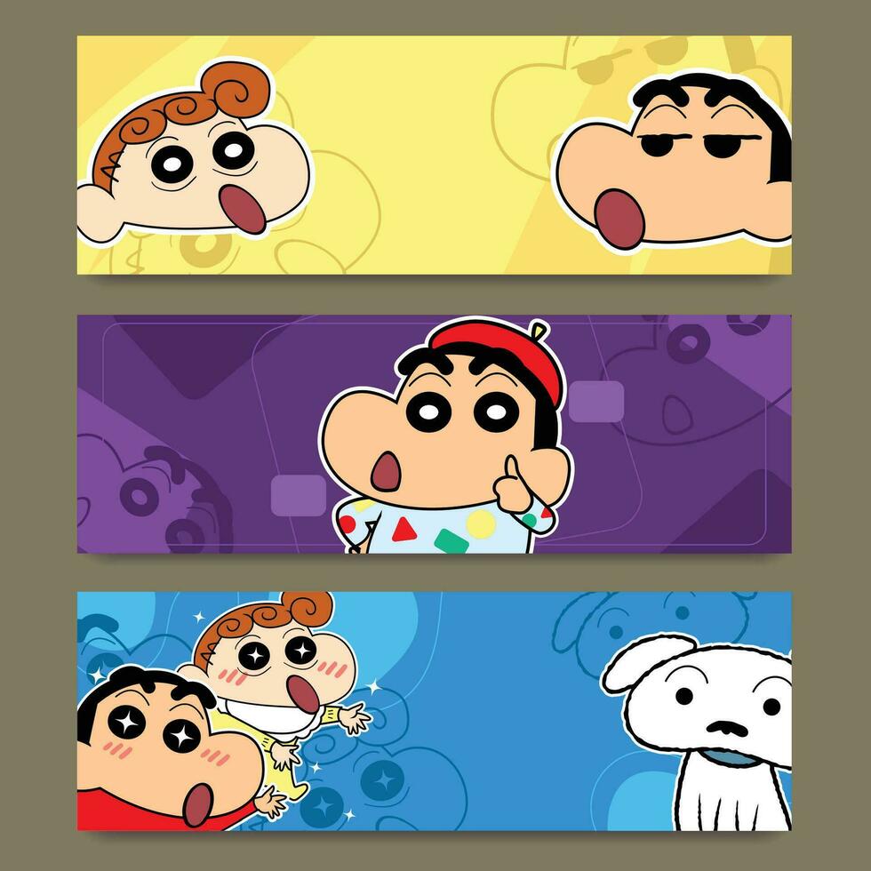 Colorful Horizontal Banner for Cartoon Kids and Dog vector