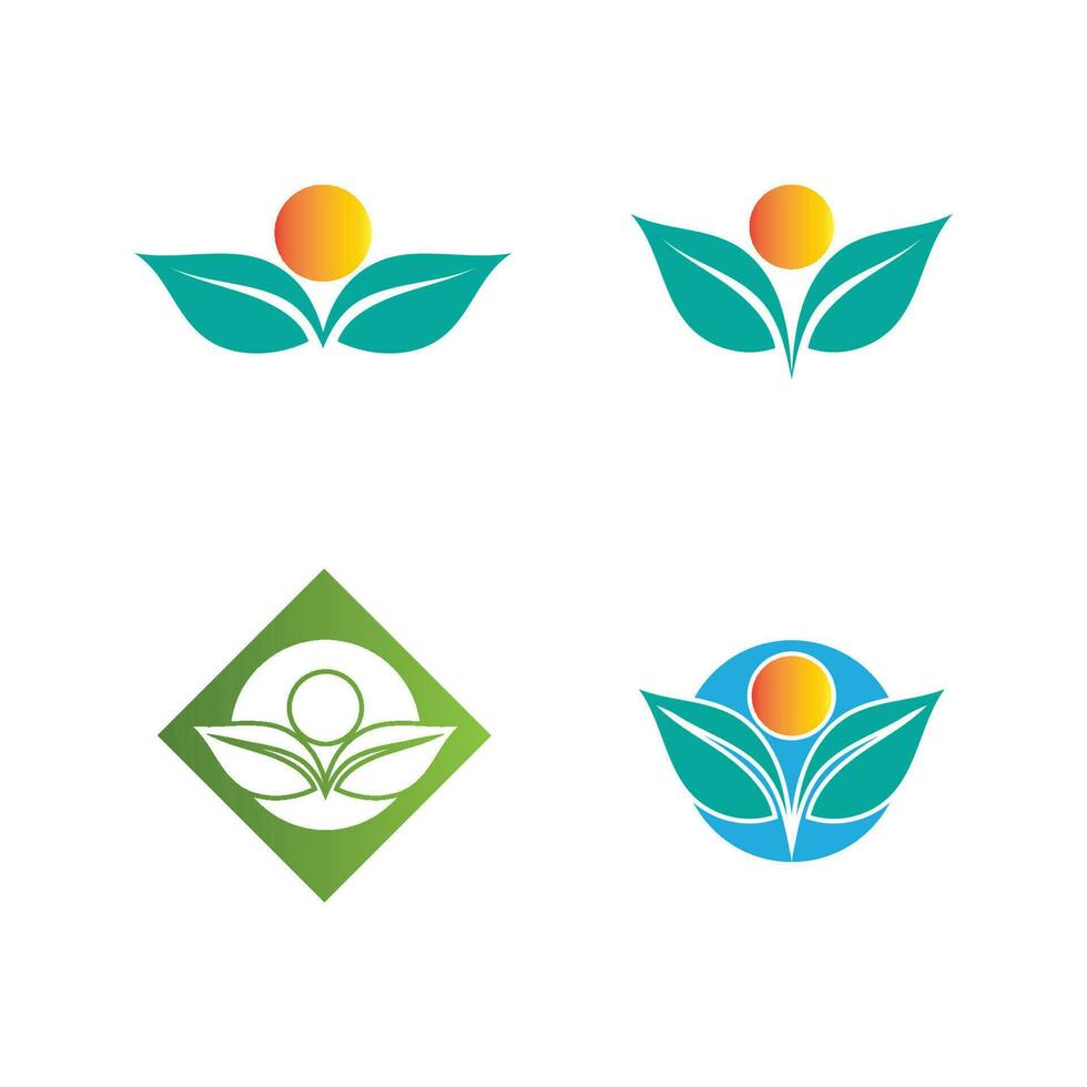 diseño de vector de hoja de árbol logotipo de concepto ecológico