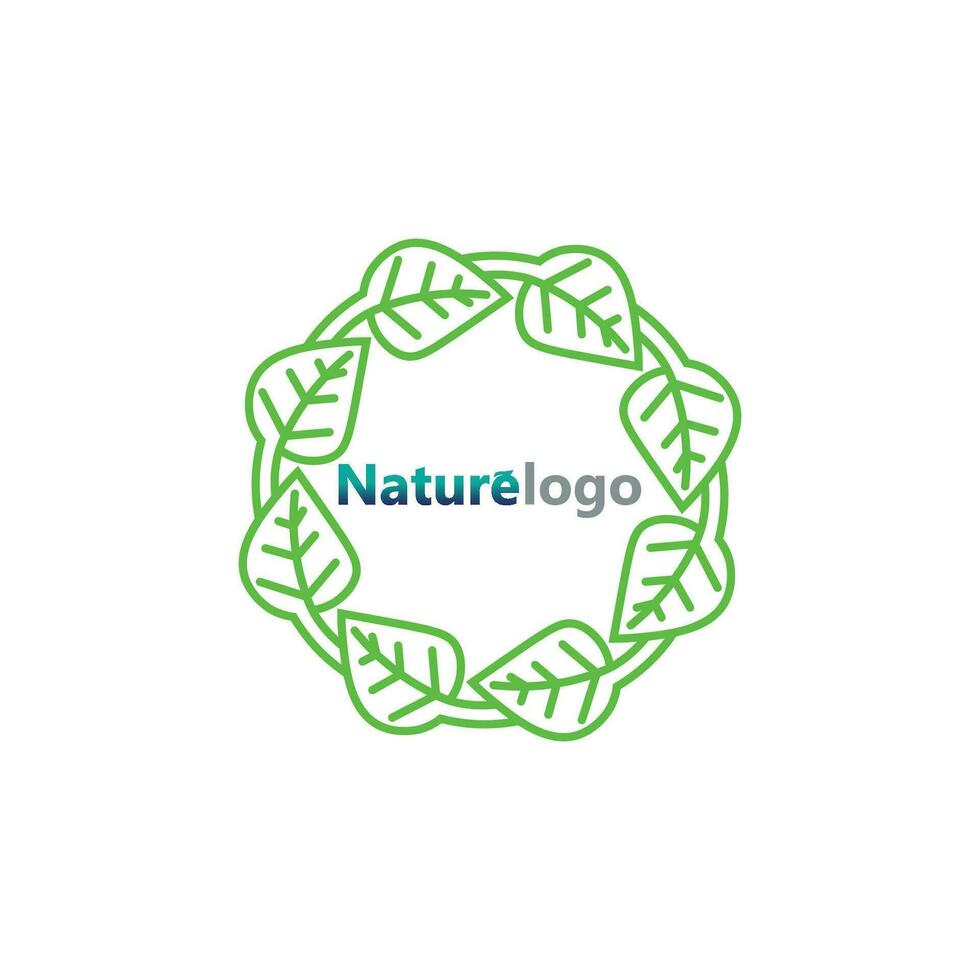 leaf logo design vector for nature symbol template editable,Green leaf logo ecology nature element vector icon.