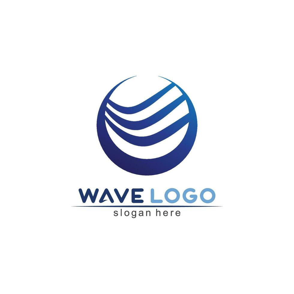 Water wave icon vector