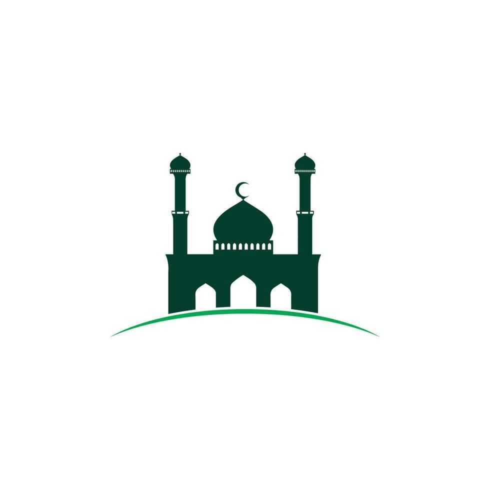 Mosque ramadhan and islamic design arabian logo vector