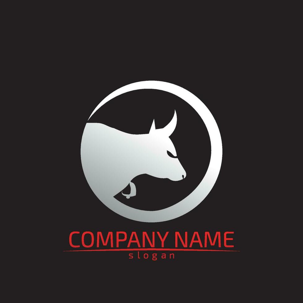 Bull horn logo and symbols template icons app vector