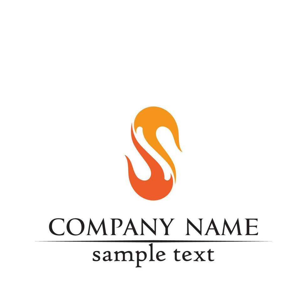 Fire flame nature logo and symbols icons template vector