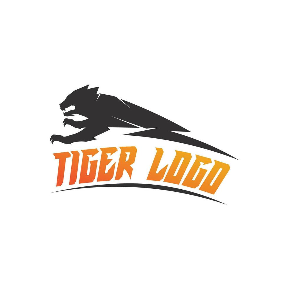 logo de tigre y mascota diseño animal vector ilustración