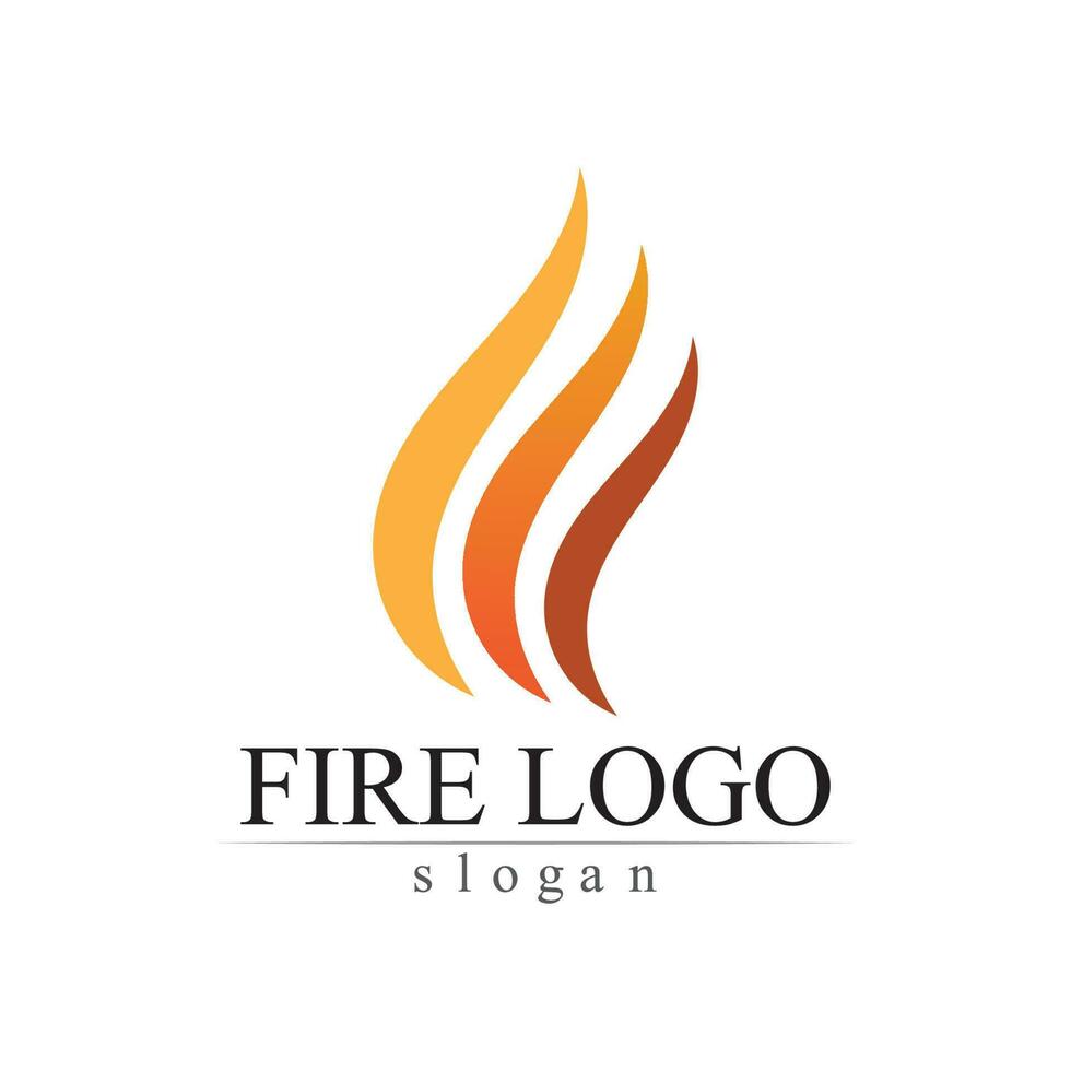 Fire flame nature logo and symbols icons template vector