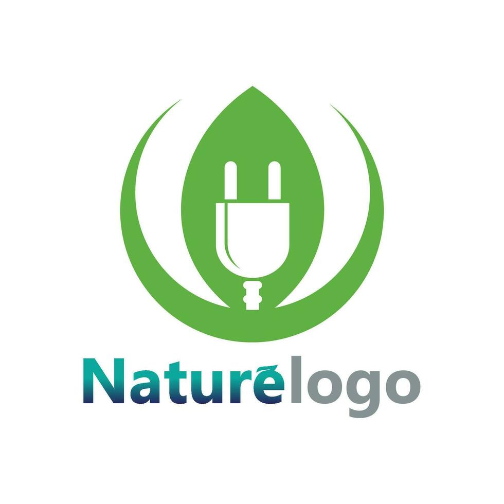 vector de diseño de logotipo de hoja para plantilla de símbolo de naturaleza editable, icono de vector de elemento de naturaleza de ecología de logotipo de hoja verde.
