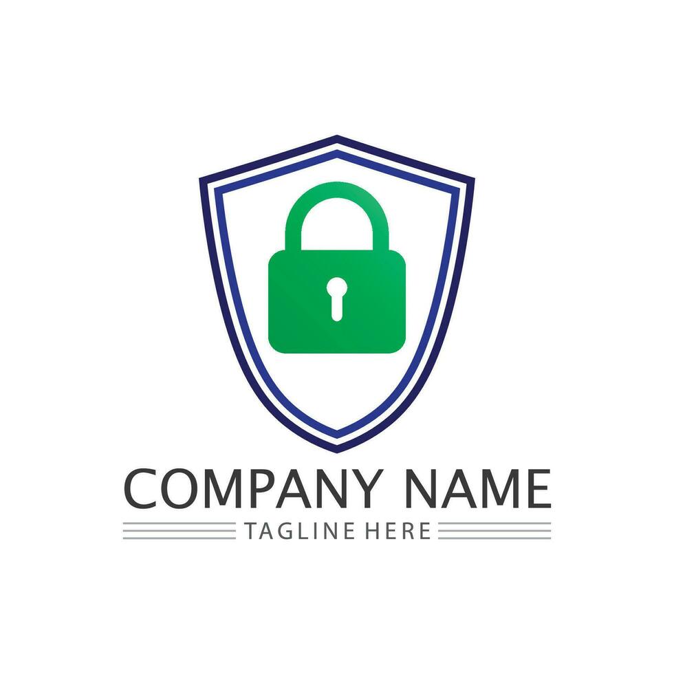 key and lock icon padlock logo and symbol vector design