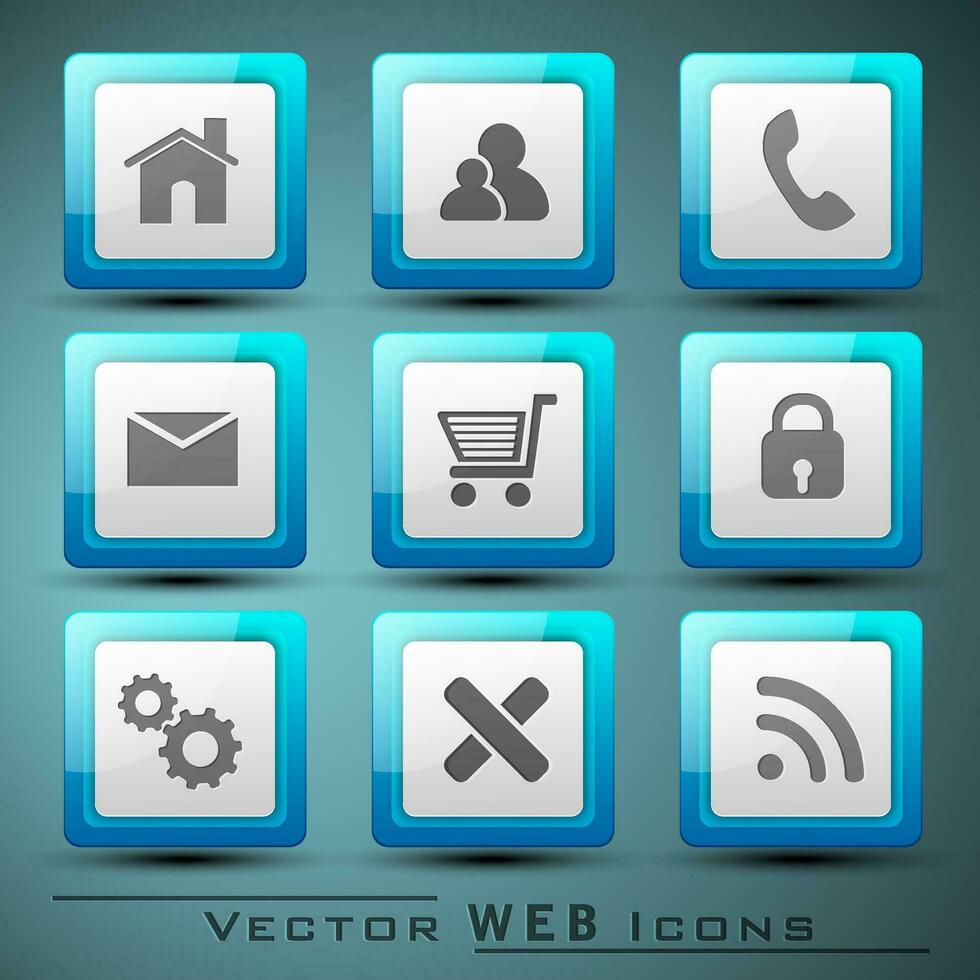 Web mail icons set can be used for websites, web applications. email applications or server Icons vector