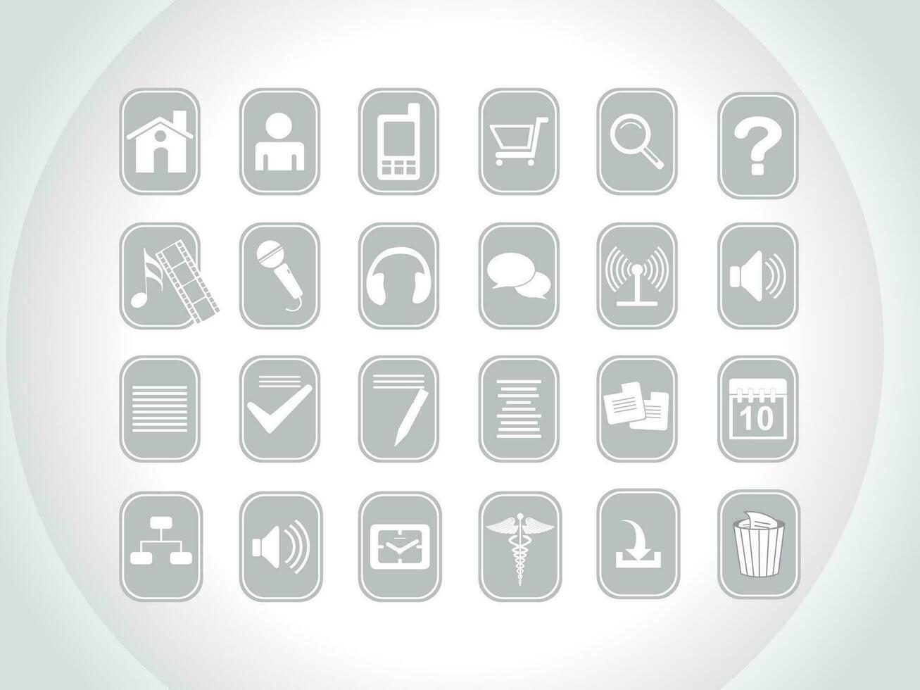 Web mail icons set can be used for websites, web applications. email applications or server Icons vector