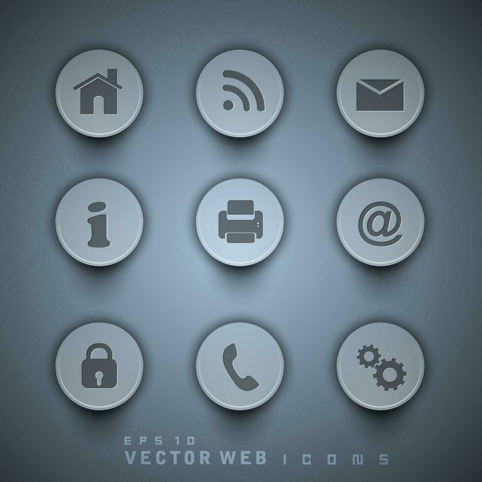 3D web 2.0 mail icons set can be used for websites, web applications. email applications or server Icons vector