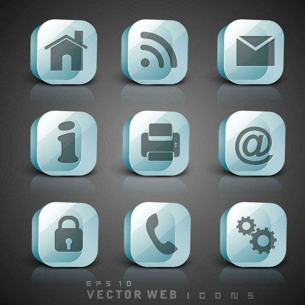 Web mail icons set can be used for websites, web applications. email applications or server Icons vector