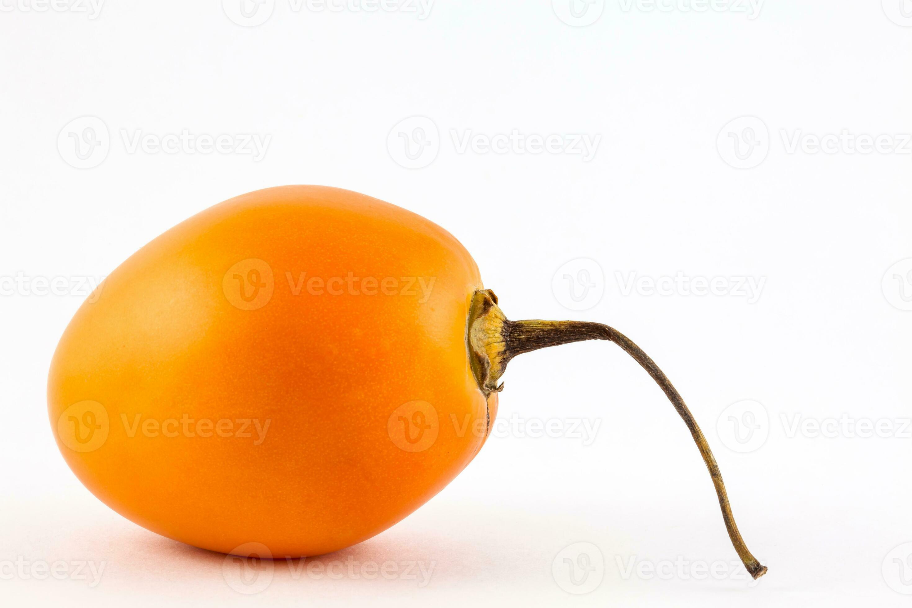 Exotic tropical fruit called tree tomato isolated on white background