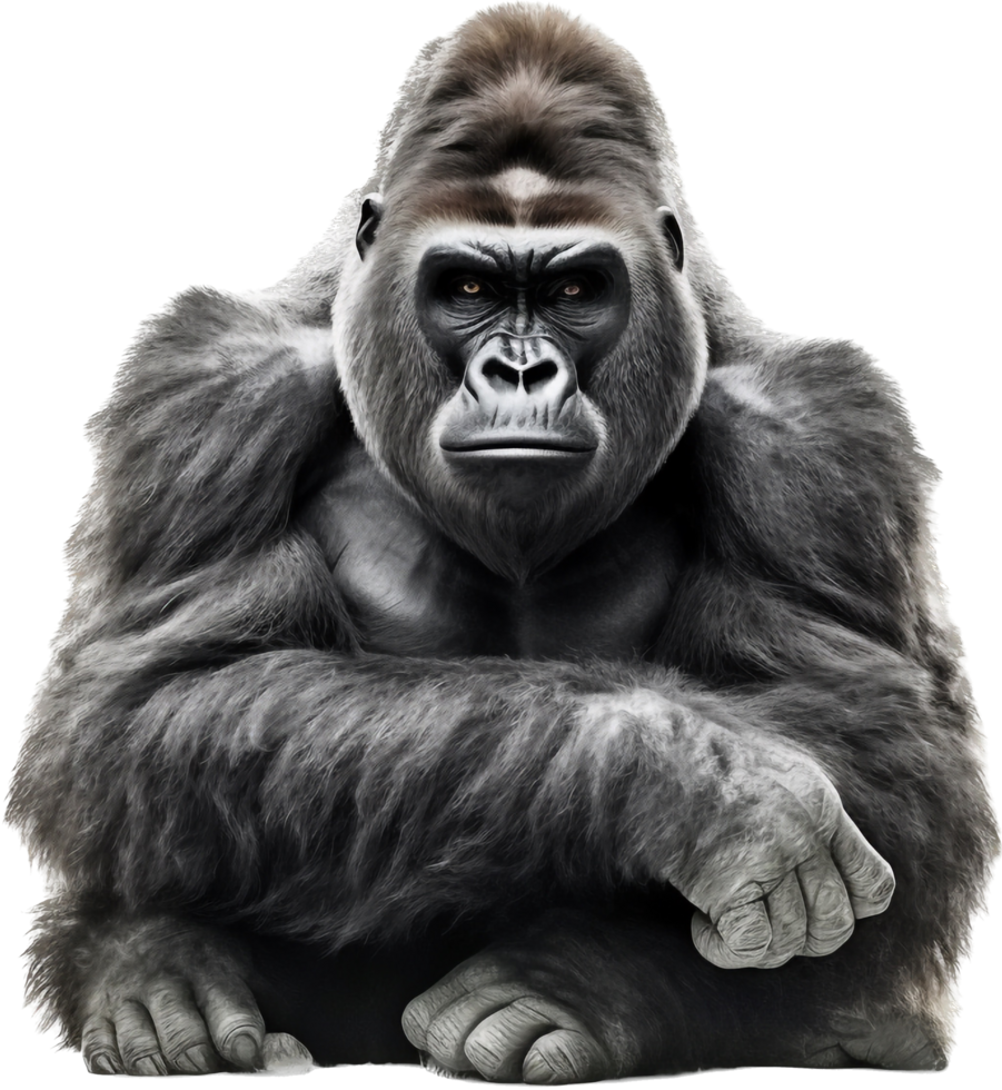 gorilla PNG met ai gegenereerd.