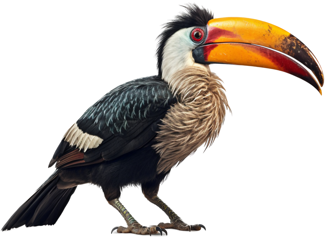 Hornbill png with AI generated.