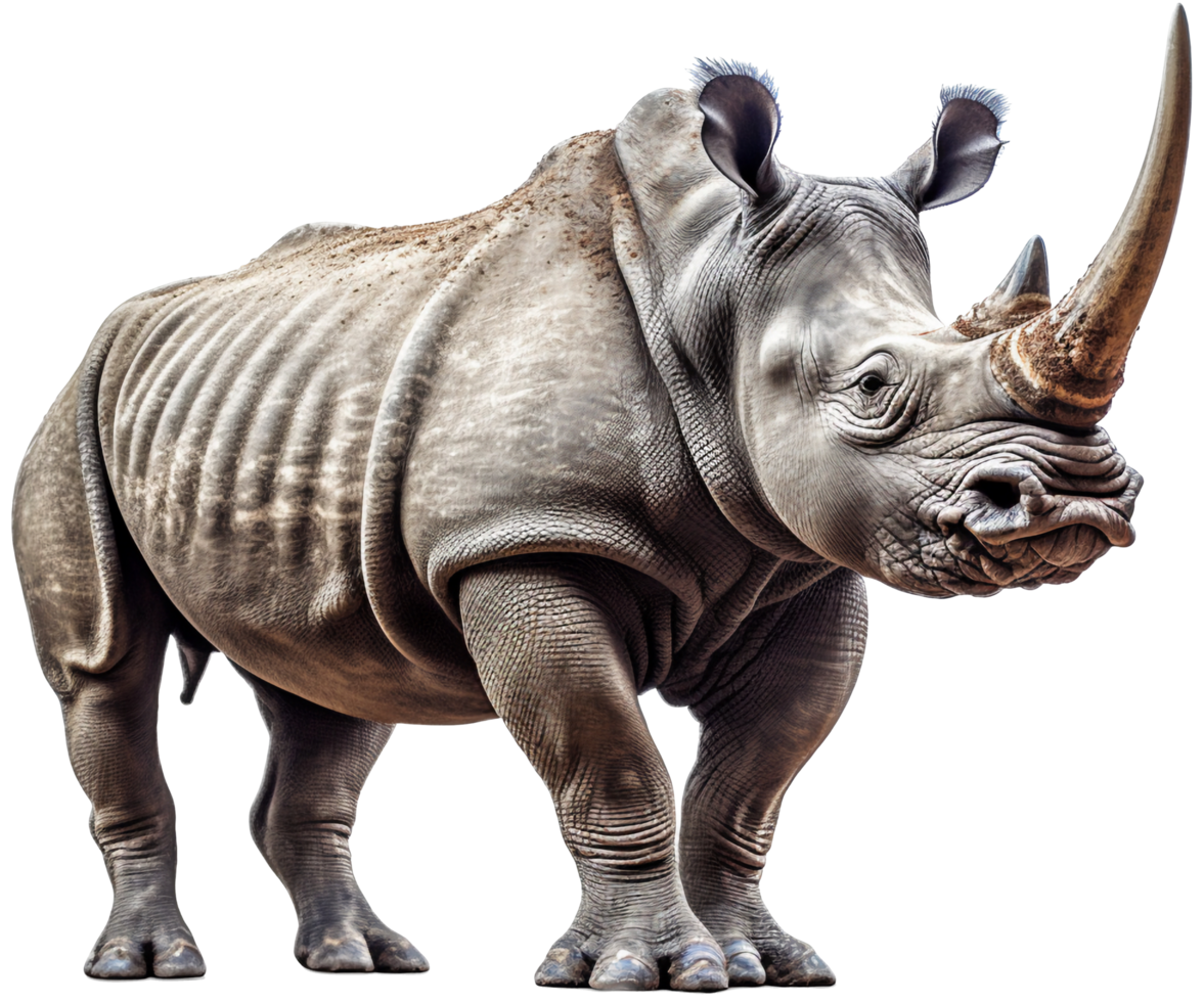 neushoorn PNG met ai gegenereerd.