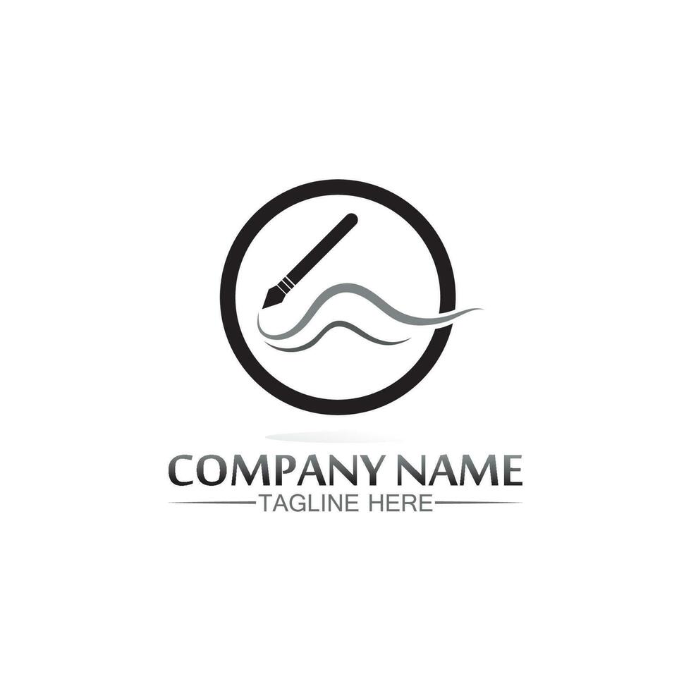 school logo and education, vector, illustration and book logo for study web, pen, workshop and learn vector