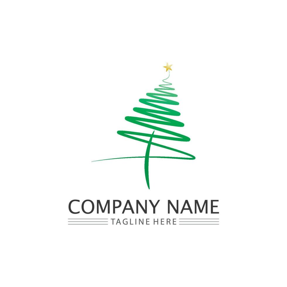 christmas logo and symbol illustration image icon vector design and symbol