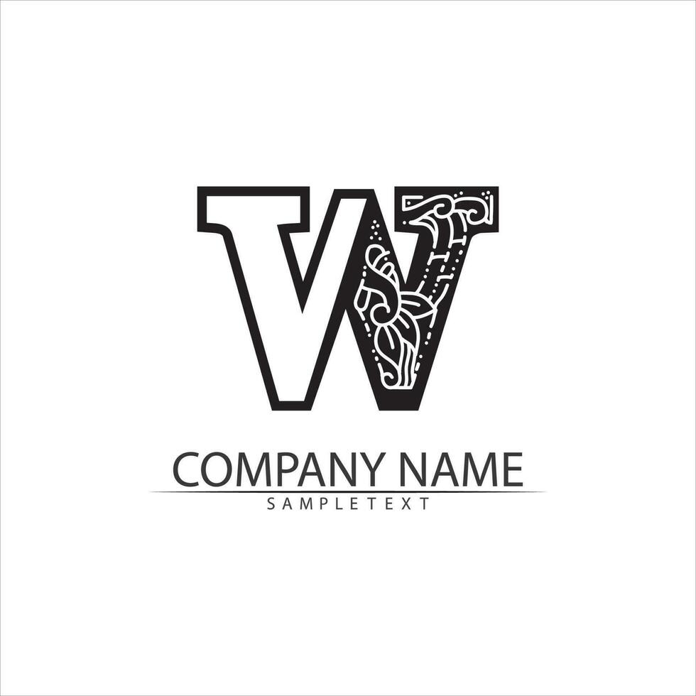 W Letter Logo Template vector