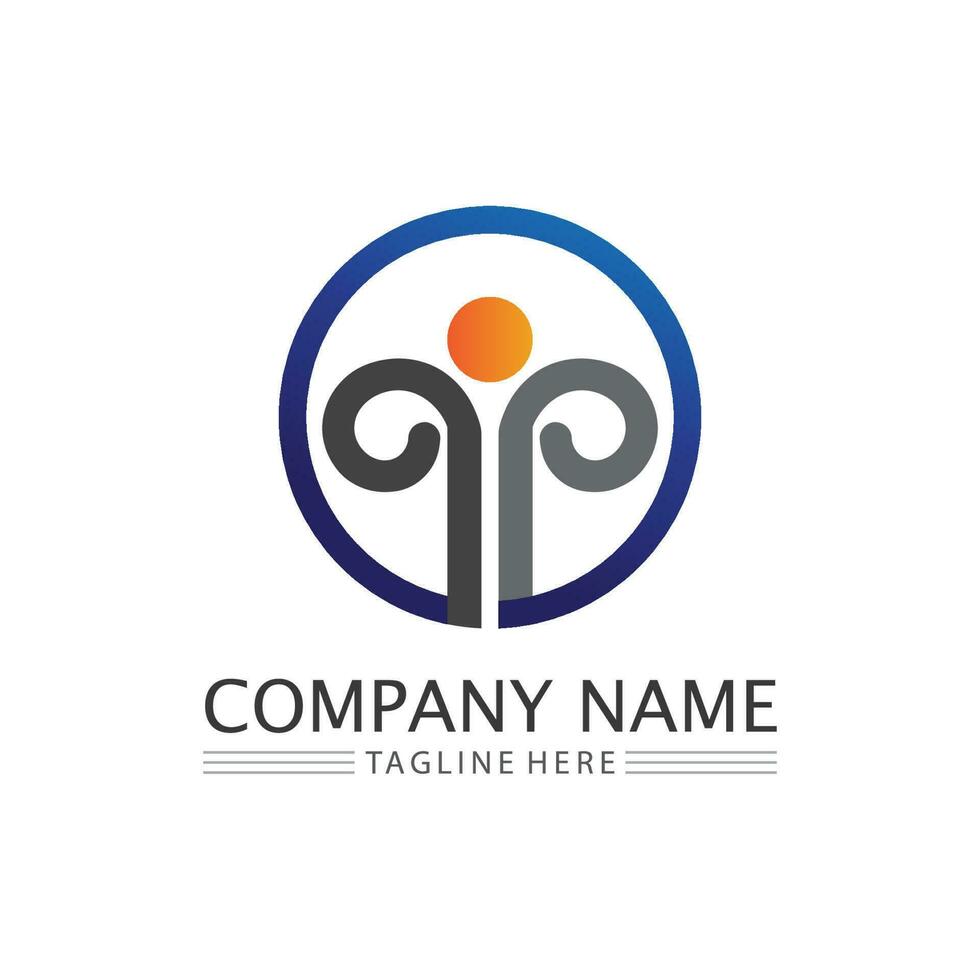 People logo, Team, Succes people work, Group and Community, Group Company and Business logo vector and design Care, Family icon Succes logo